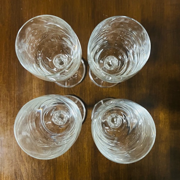 Vintage Ingrid Andrea by Bohemia Crystal Wine Glasses Blown Glass Stemware (4) - Picture 3 of 5